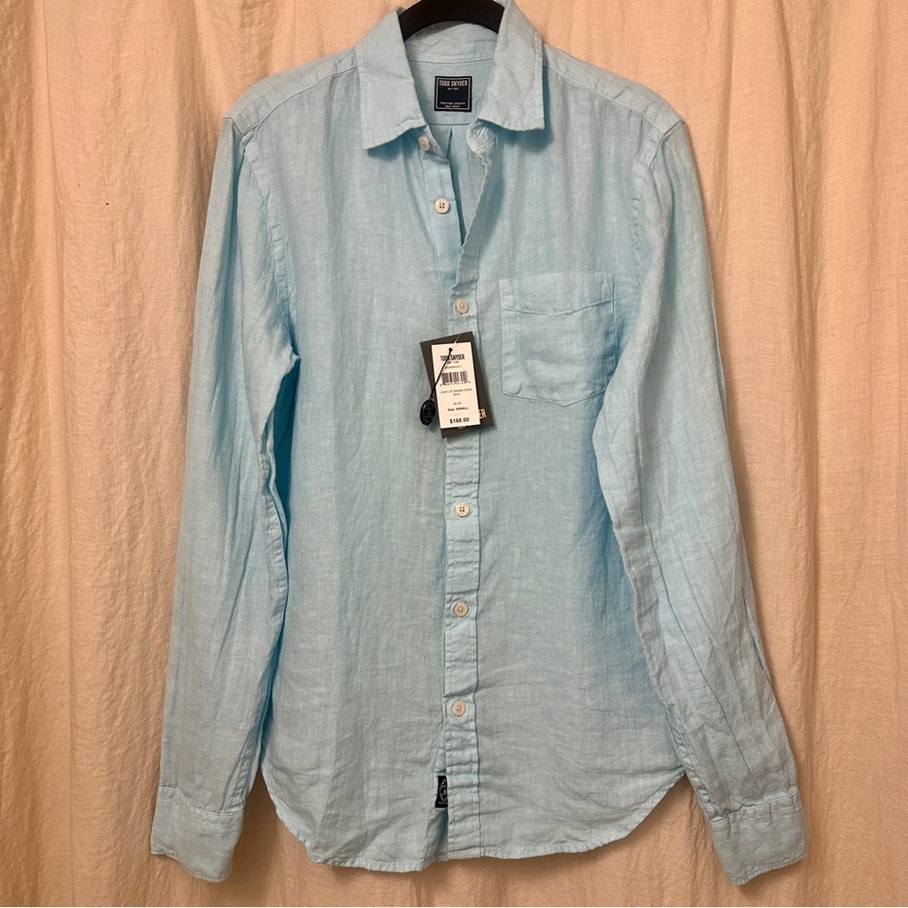 Todd Snyder 100% Linen Shirt - Blue